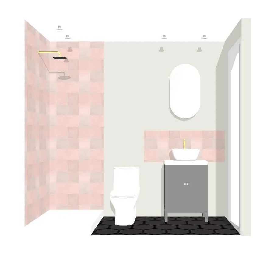 E design 3d render of a bathroom